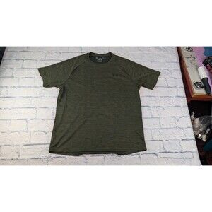 Men’s Large Loose Under Armour The Tech Tee - Heat Gear TShirt - Green